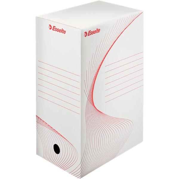 Cutie de arhivare ESSELTE Standard, 245 x 150 x 345 mm, carton, 1 bucata, alb