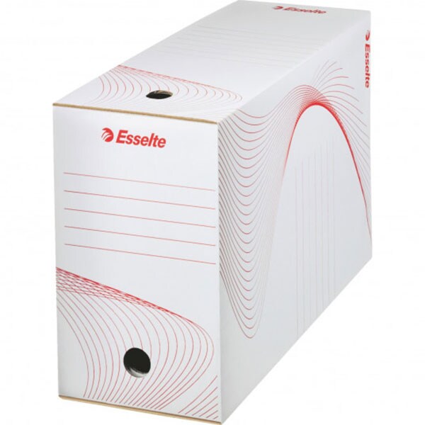 Cutie de arhivare ESSELTE Standard, 245 x 150 x 345 mm, carton, 1 bucata, alb