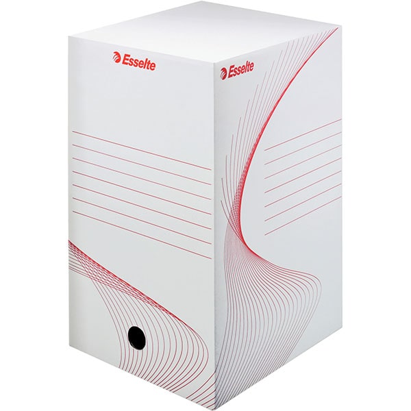 Cutie de arhivare ESSELTE Standard, 250 x 200 x 352 mm, carton, 1 bucata, alb