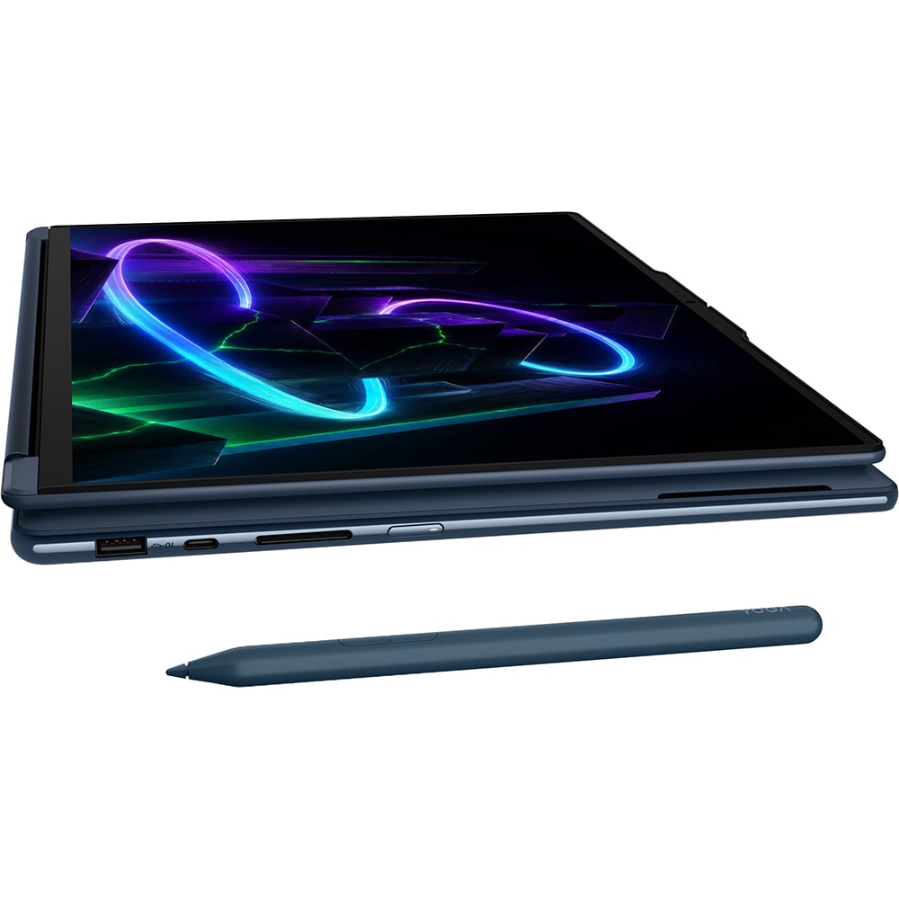 Laptop 2 in 1 LENOVO Yoga 9 16N1X11, NVIDIA RTX Spark pana la 4GHz, 16" 2.8K Touch OLED, 64GB, SSD 1TB, NVIDIA Blackwell RTX 6144-core GPU, Windows 11 Pro, Cosmic bleu