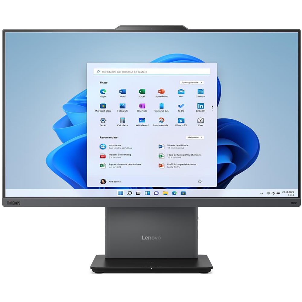 Sistem PC All in One LENOVO ThinkCentre neo 50a 24 Gen 5, Intel Core i5-13420H pana la 4.6GHz, 23.8" Full HD, 16GB, SSD 512GB, Intel UHD Graphics, Windows 11 Pro, Luna Grey