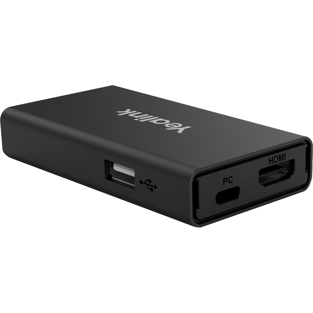 Adaptor videoconferinta YEALINK VCH51 Sharing Box, HDMI, USB-C, USB-A, RJ45, negru