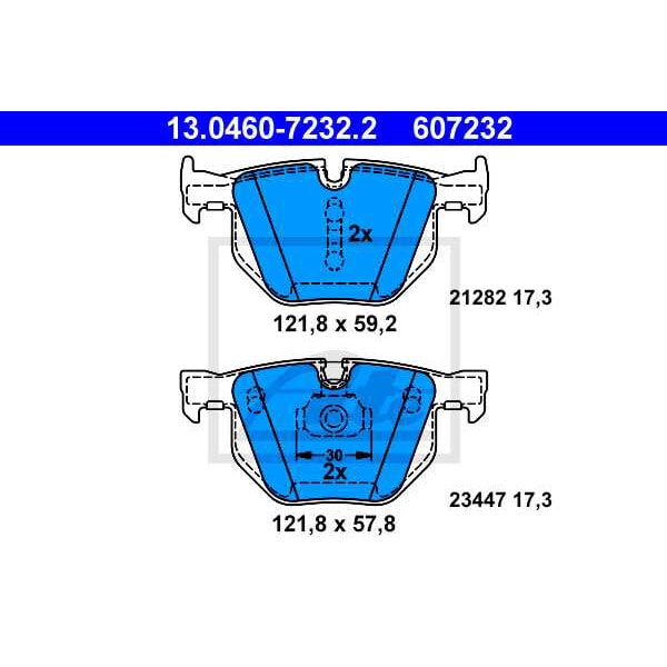 Placute frana spate ATE 13046072322, BMW