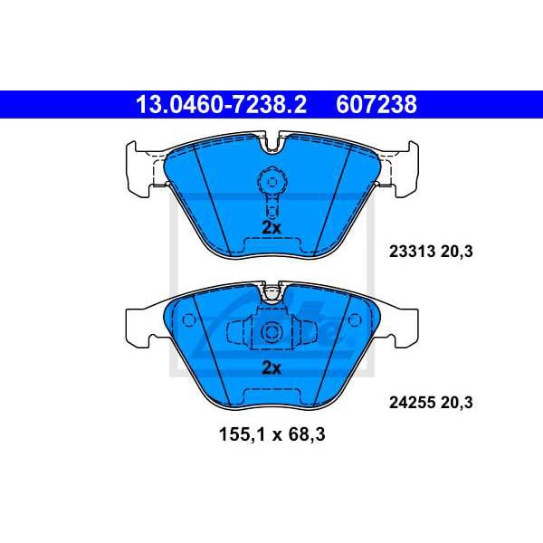 Placute frana fata ATE 13046072382, BMW