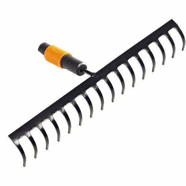 Grebla pentru sol FISKARS QuickFit 135512, 16 dinti, otel carbon