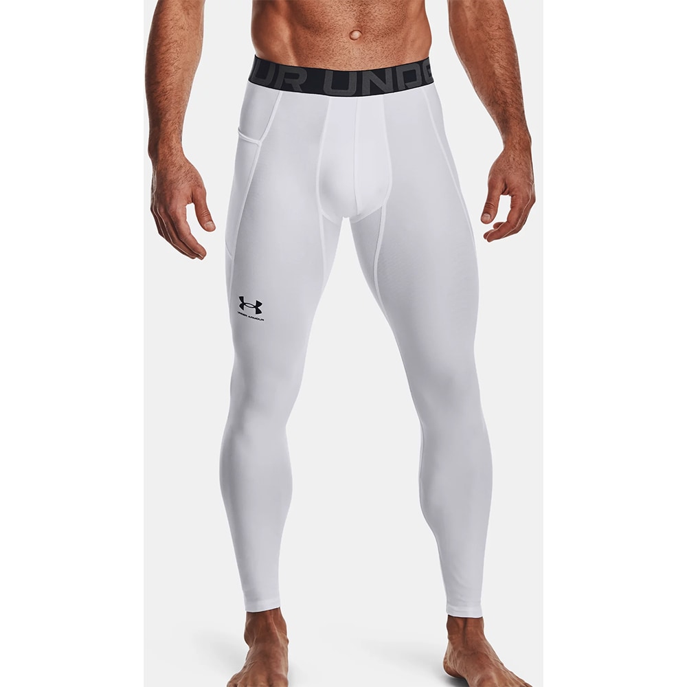Colanti barbati UNDER ARMOUR UA HG Armour Leggings, marimea M, alb