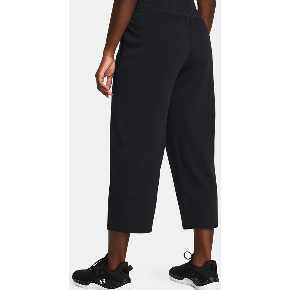 Pantaloni de trening femei UNDER ARMOUR UA Rival Terry Crop Wide Leg, marimea S, negru