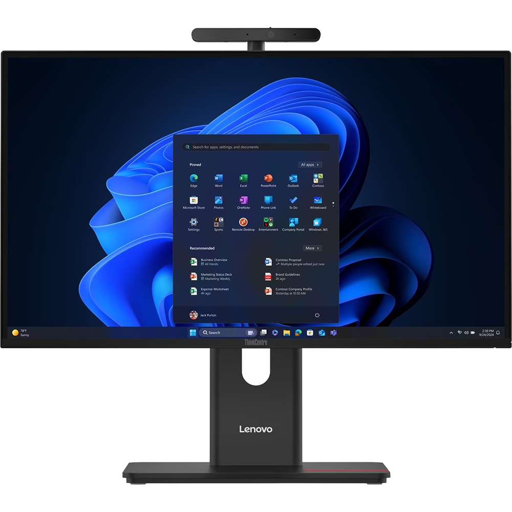 Sistem All in One LENOVO ThinkCentre M90a Gen 6, Intel Core Ultra 9 285 pana la 5.6GHz, 23.8" Full HD, 16GB, SSD 1TB, NVIDIA GeForce RTX 4050 6GB, Windows 11 Pro, negru