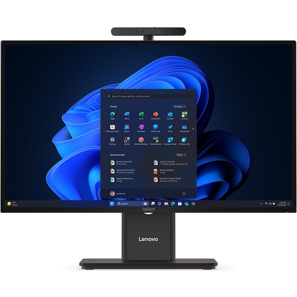 Sistem All in One LENOVO ThinkCentre M90a Gen 6, Intel Core Ultra 9 285 pana la 5.6GHz, 23.8" Full HD, 16GB, SSD 1TB, NVIDIA GeForce RTX 4050 6GB, Windows 11 Pro, negru