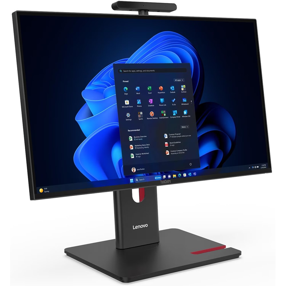 Sistem All in One LENOVO ThinkCentre M90a Gen 6, Intel Core Ultra 9 285 pana la 5.6GHz, 23.8" Full HD, 16GB, SSD 1TB, NVIDIA GeForce RTX 4050 6GB, Windows 11 Pro, negru