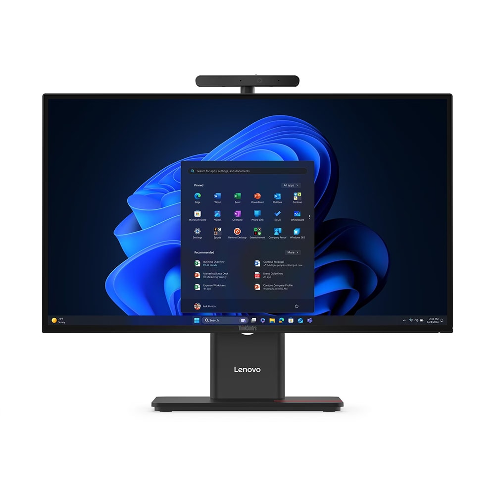 Sistem All in One LENOVO ThinkCentre M90a Gen 6, Intel Core Ultra 7 265 pana la 5.3GHz, 23.8" Full HD Touch, 16GB, SSD 512GB, NVIDIA GeForce RTX 4050 6GB, Windows 11 Pro, negru