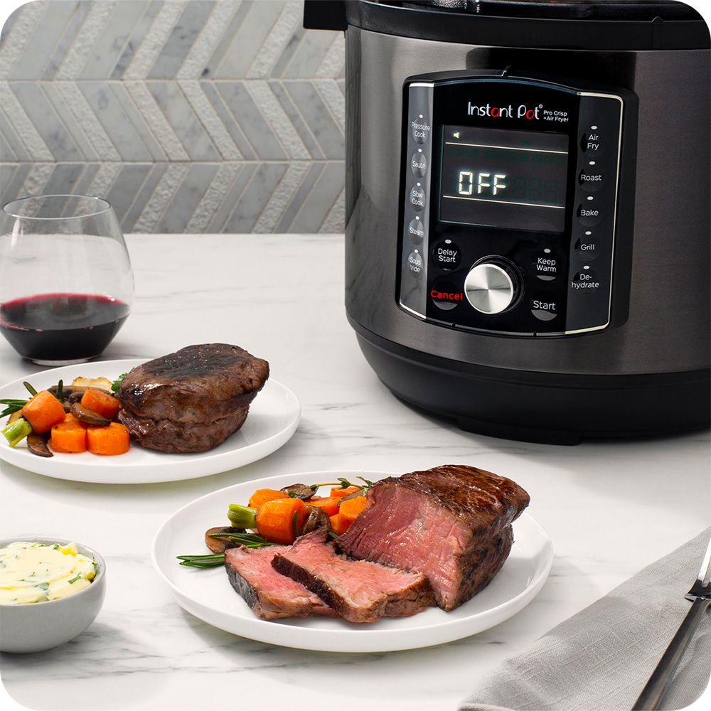 Multicooker INSTANT POT Combi Pro Crisp 140002701EU, 8l, 1500W, 11 programe, negru