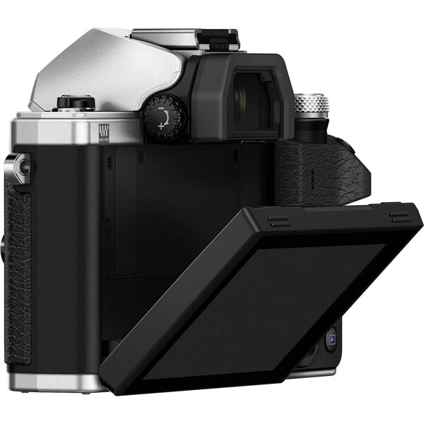 Aparat foto Mirrorless OLYMPUS E-M10 Mark III, 16.1 MP, 4K, Wi-Fi, argintiu + Obiectiv EZ-M1442IIR