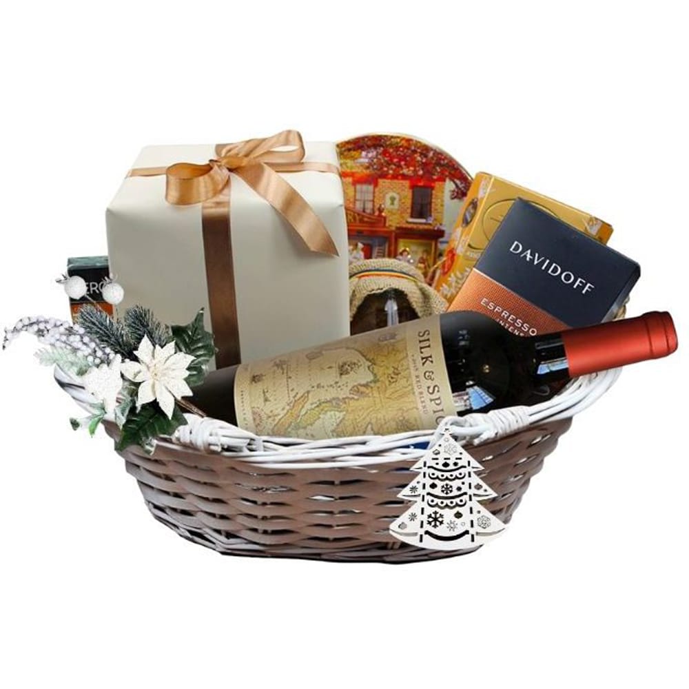 Cos cadou LUXURY BASKETS Craciun Premium Silk & Spice 8CPSS