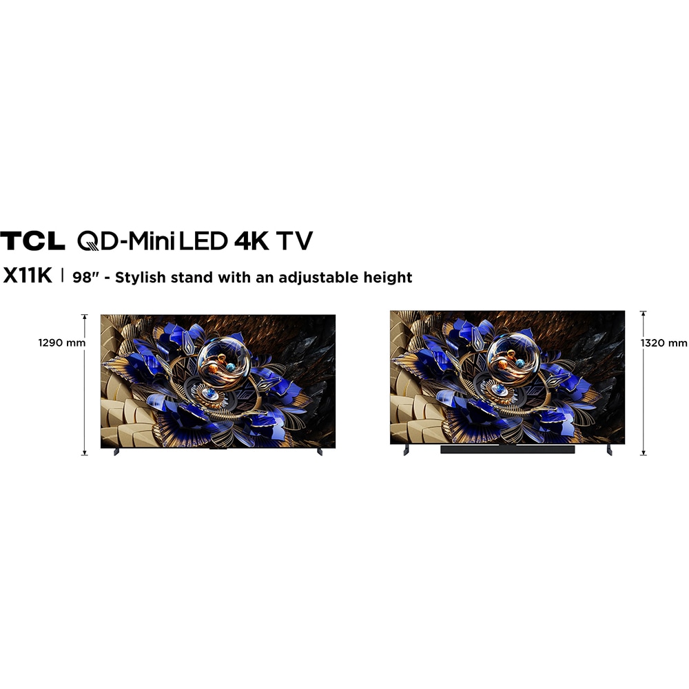 Televizor MiniLed Smart TCL 98X11K, Ultra HD 4K, HDR, 248cm
