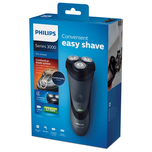 Aparat de ras PHILIPS Shaver SS3110/06, acumulator, 45 min autonomie, negru