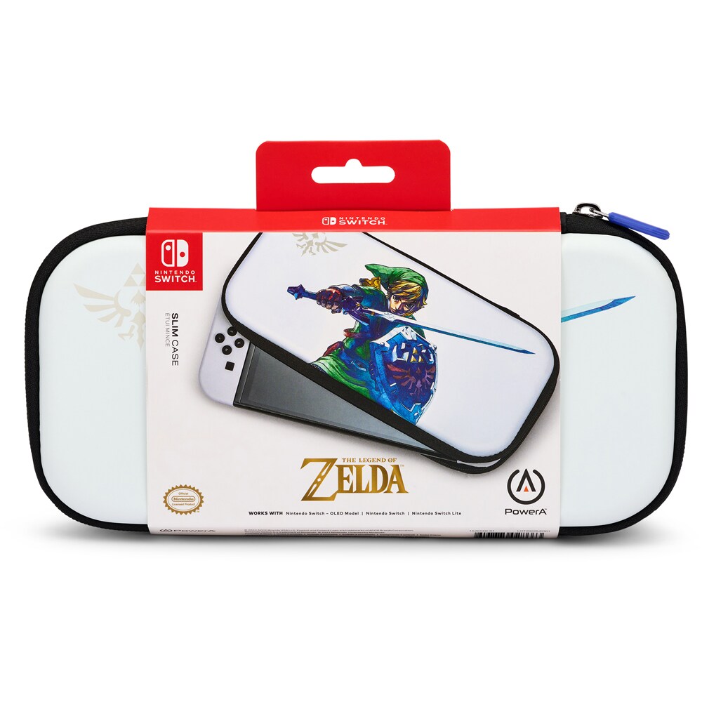 Husa slim pentru Nintendo Switch/OLED/Lite POWERA Master Sword Defense 1526550-01, alb