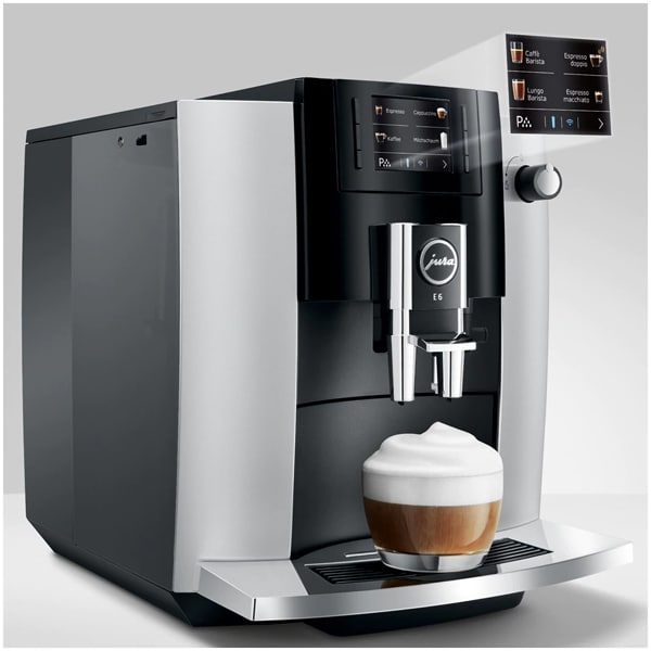 Espressor automat JURA Platinum E6, 1.9l, 1450W, 15 bar, sistem Thermoblock, argintiu-negru
