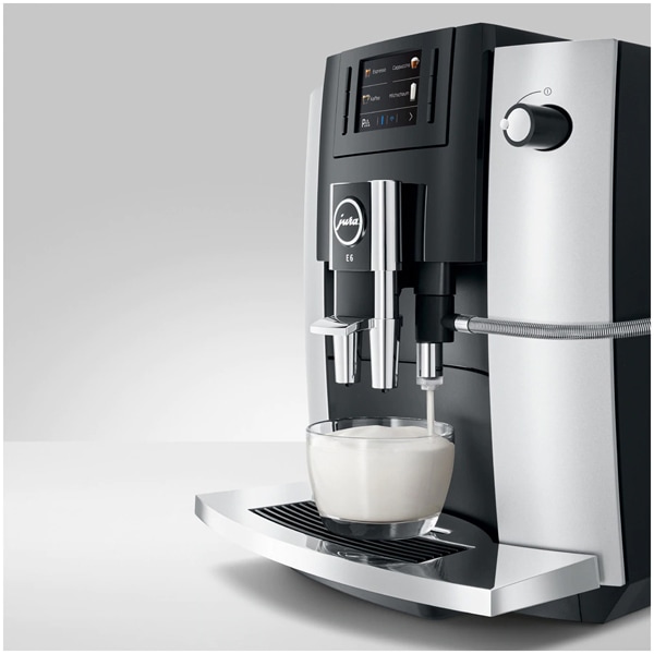 Espressor automat JURA Platinum E6, 1.9l, 1450W, 15 bar, sistem Thermoblock, argintiu-negru