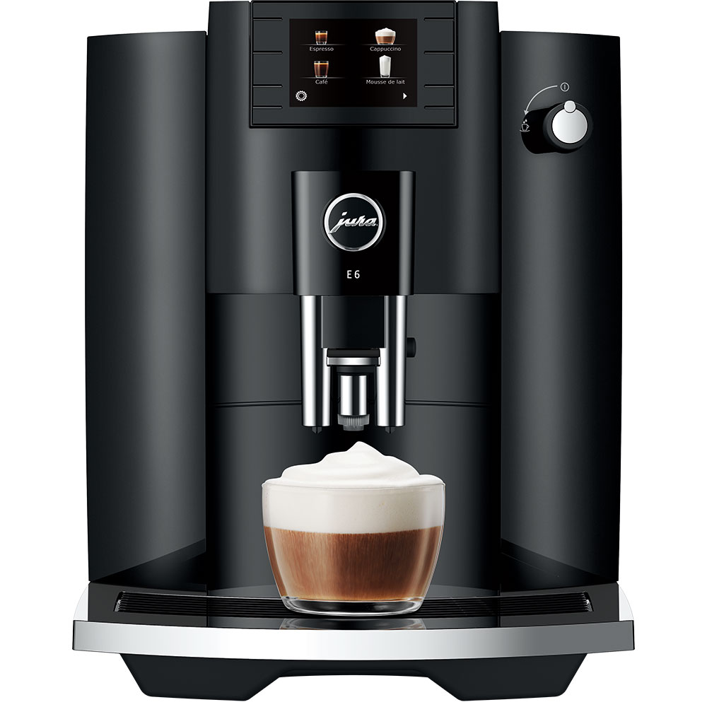 Espressor automat JURA E6 Piano 15437, 1.9l, 1450W, 15 bar, negru lucios