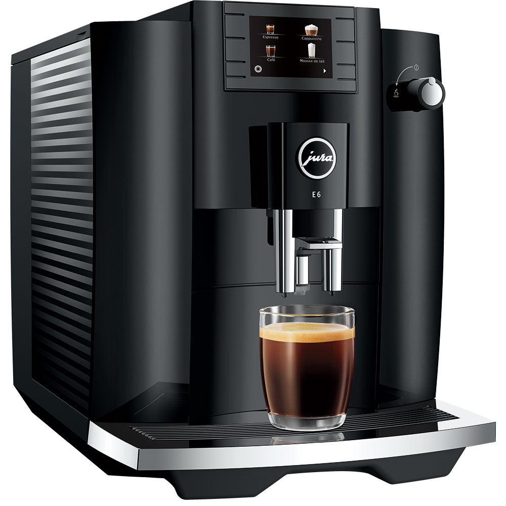 Espressor automat JURA E6 Piano 15437, 1.9l, 1450W, 15 bar, negru lucios