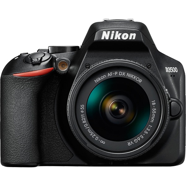 Aparat foto DSLR NIKON D3500, 24.2 MP, negru + Obiectiv AF-P 18-55mm VR