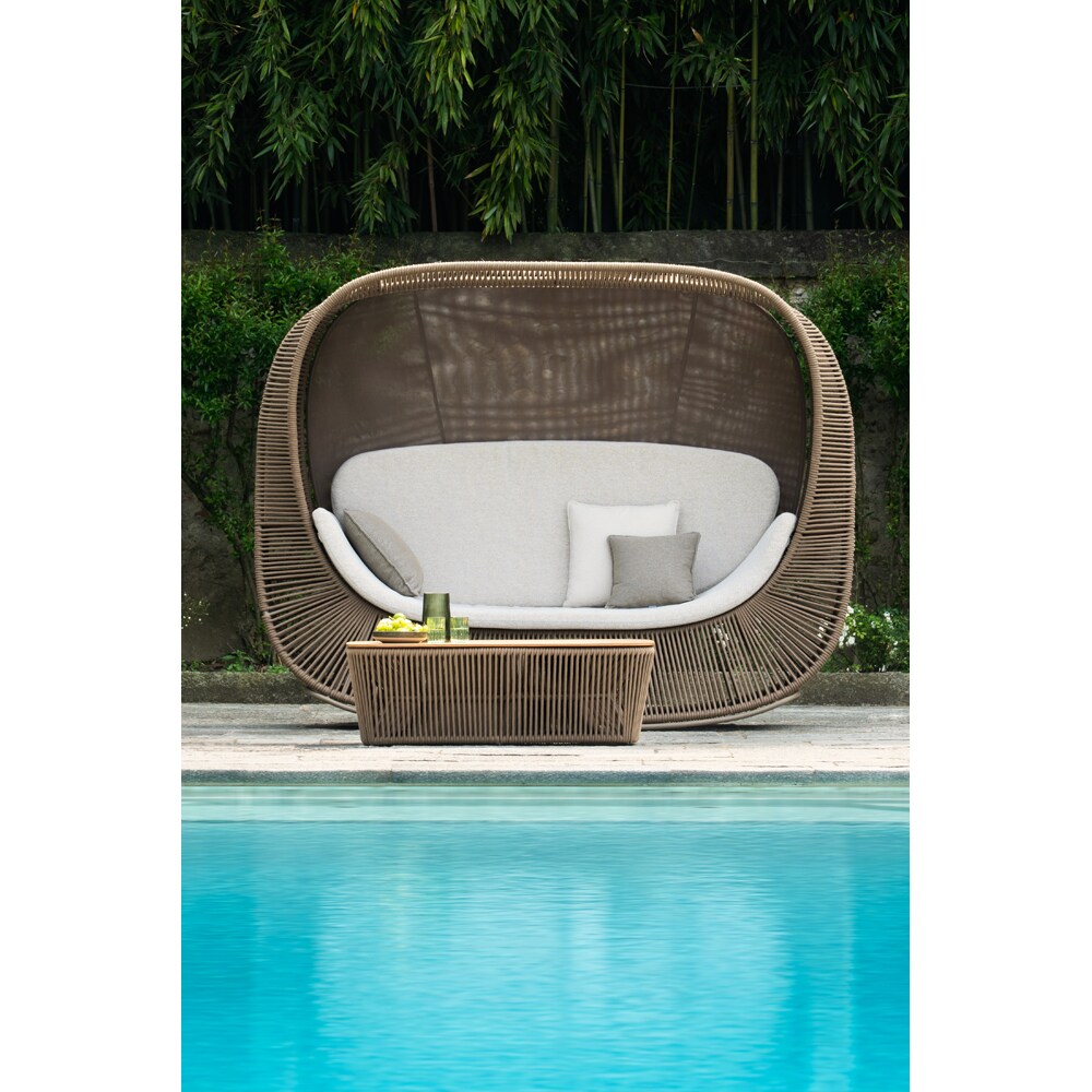 Masa terasa LIVINTWIST Belvedere L, aluminiu, 124 x 41 x 78 cm, taupe