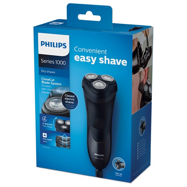Aparat de ras PHILIPS Shaver S1110/04, retea, negru