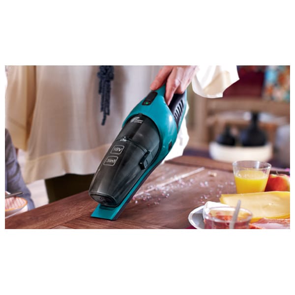 Aspirator vertical PHILIPS PowerPro Aqua FC6404/01, 0.6l, 18V, autonomie max 60 min, PowerCyclone, albastru