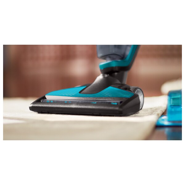 Aspirator vertical PHILIPS PowerPro Aqua FC6404/01, 0.6l, 18V, autonomie max 60 min, PowerCyclone, albastru