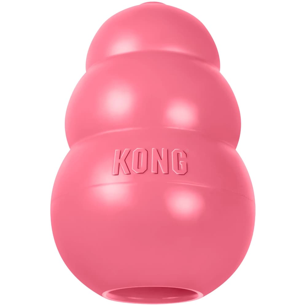 Jucarie dentitie pentru caini KONG Puppy S KP3E, cauciuc, roz