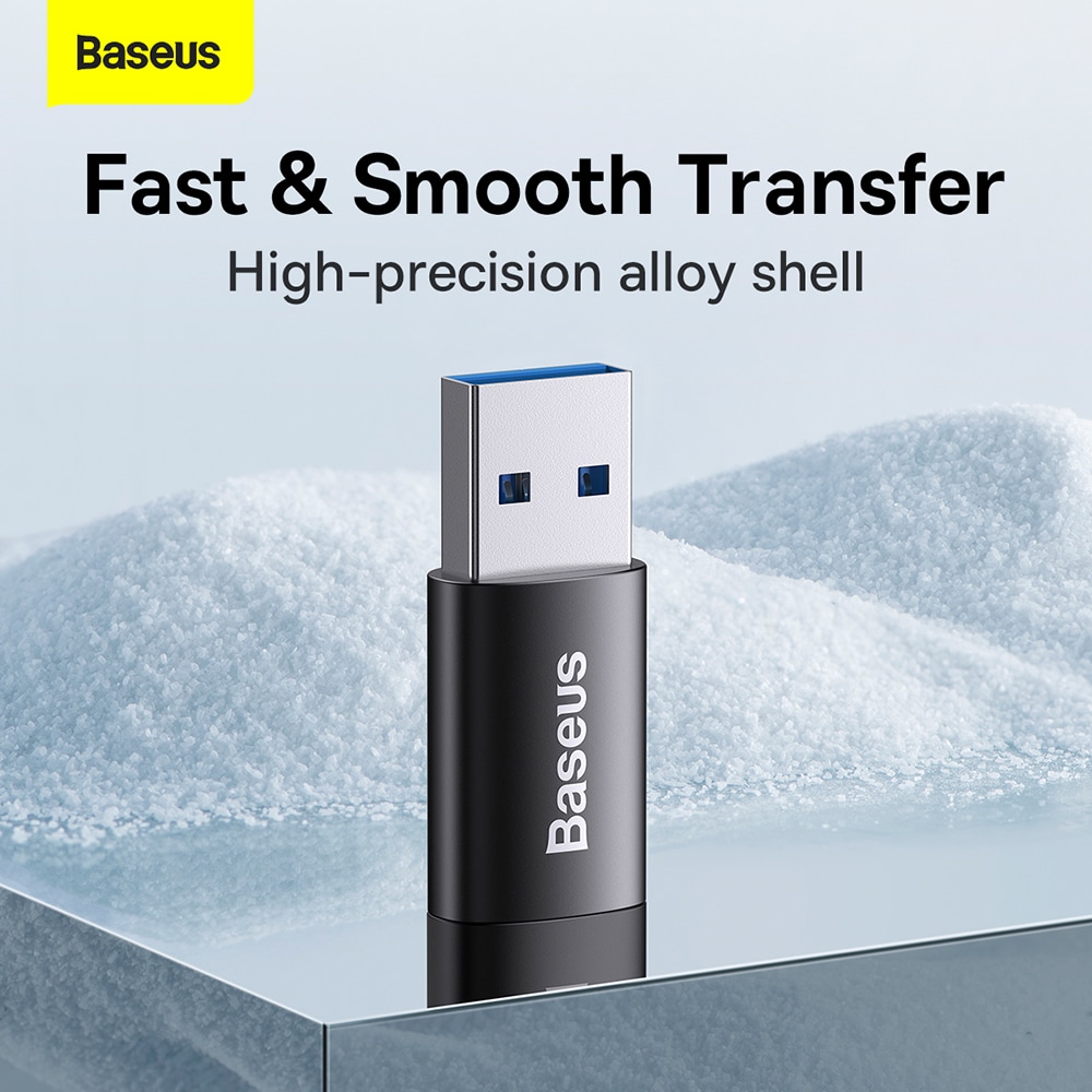 Adaptor USB-C - USB-A 3.1 Gen 1 BASEUS Mini OTG , negru