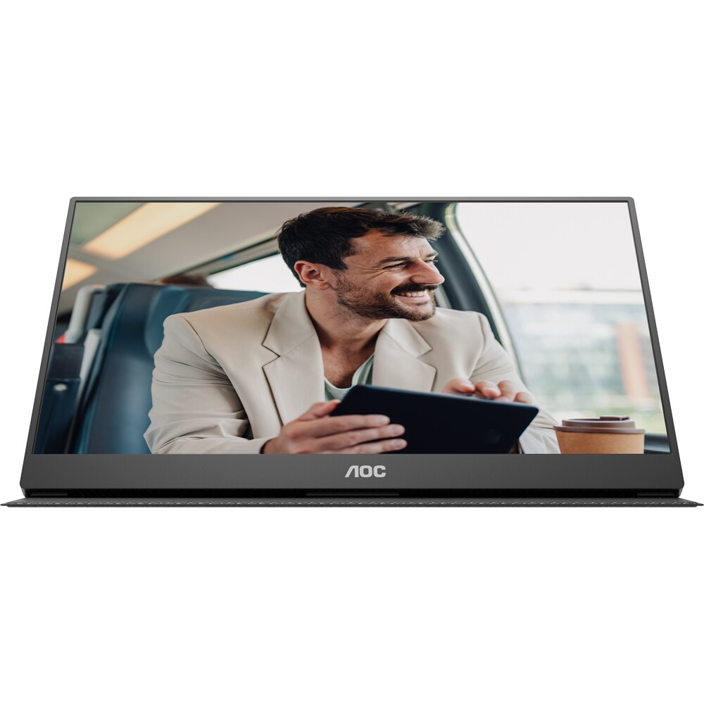 Monitor portabil WLED IPS AOC 16T20E2, 15.6" Full HD, 60Hz, boxe, negru