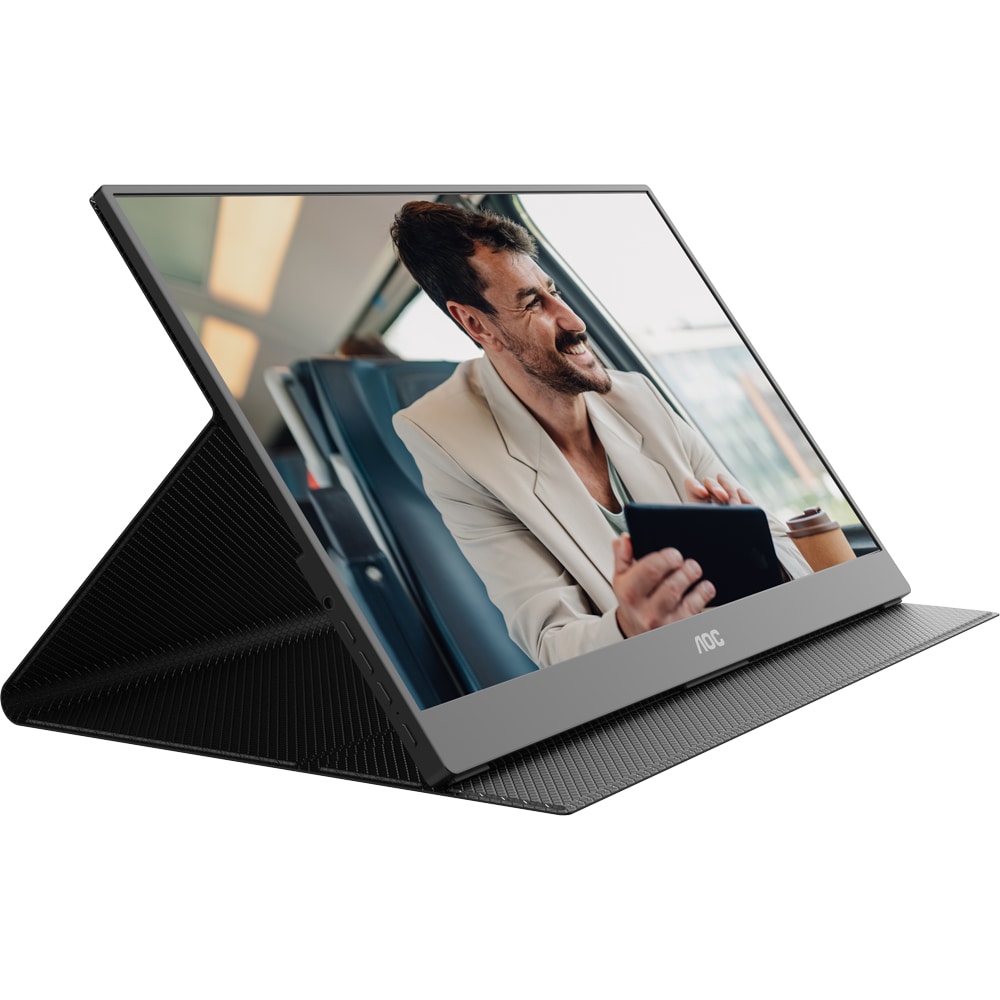 Monitor portabil WLED IPS AOC 16T20E2, 15.6" Full HD, 60Hz, boxe, negru
