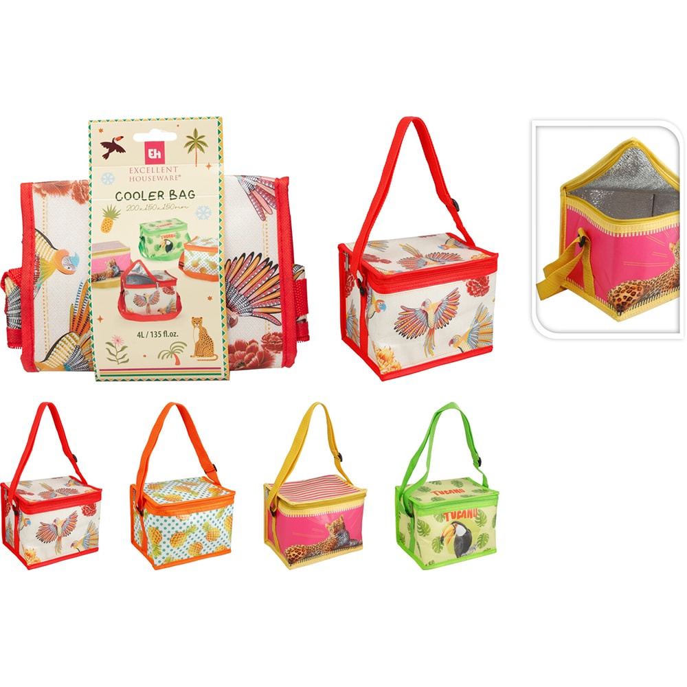 Geanta frigorifica, poliester, 4 l, 20 x 15 x 15 cm, multicolor
