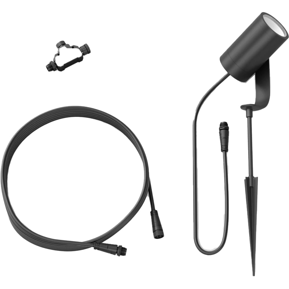 Spot LED RGB PHILIPS HUE Lily, 8W, 590lm, IP65, negru