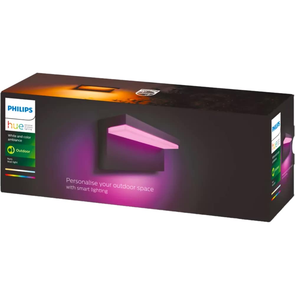 Aplica LED PHILIPS HUE Nyro, 13.6W, 1020lm, IP44, negru