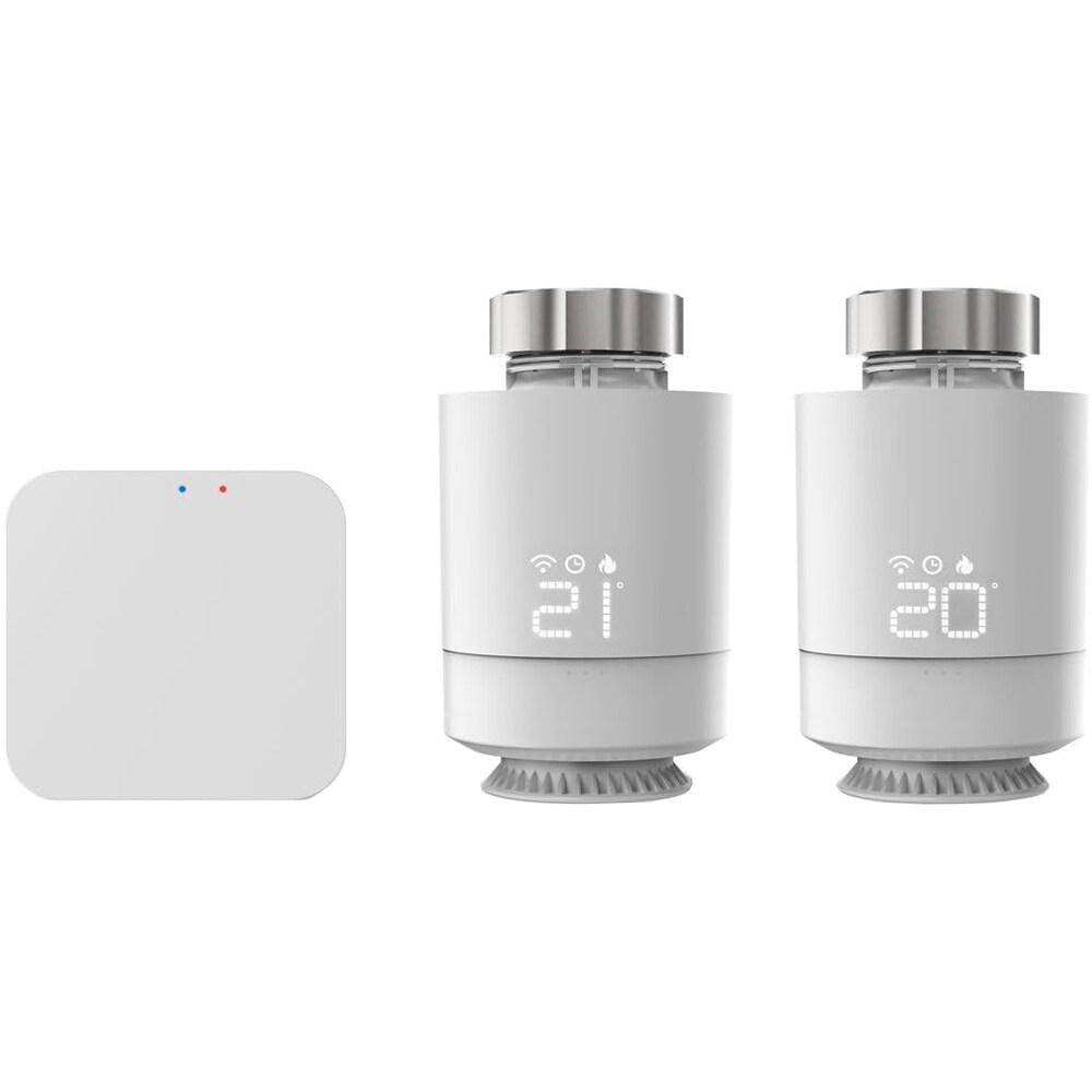 Set control incalzire HAMA 176662, 2 termostate, unitate de control, Wi-Fi, alb
