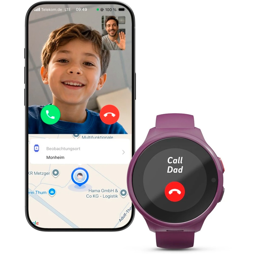 Smartwatch HAMA Kids 178673, Android/iOS, GPS, mov