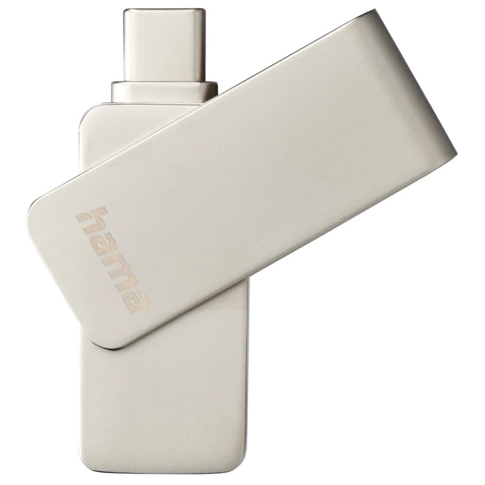 Memorie USB HAMA Uni-C Rotate Pro, 128GB, Type C 3.1, argintiu