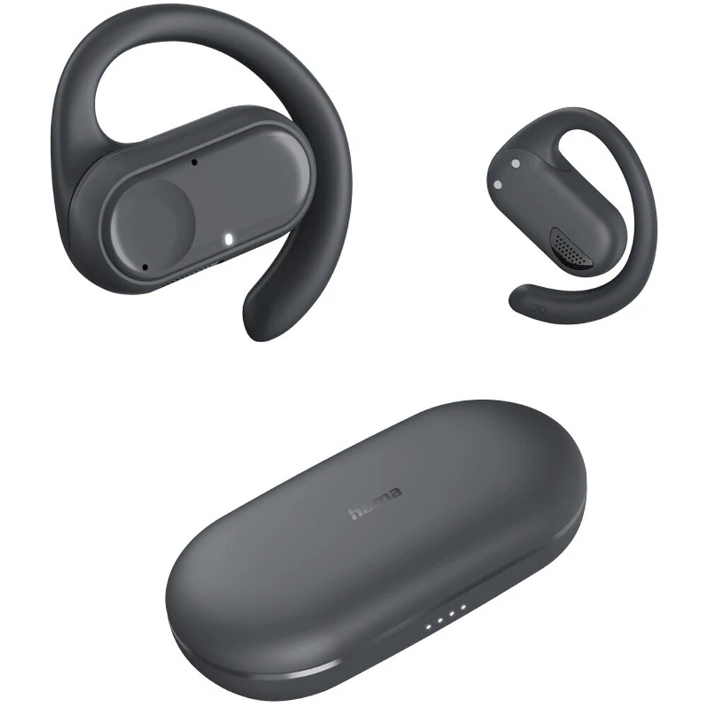 Casti HAMA Spirit Open, True Wireless, Bluetooth, Open-Ear, Microfon, negru