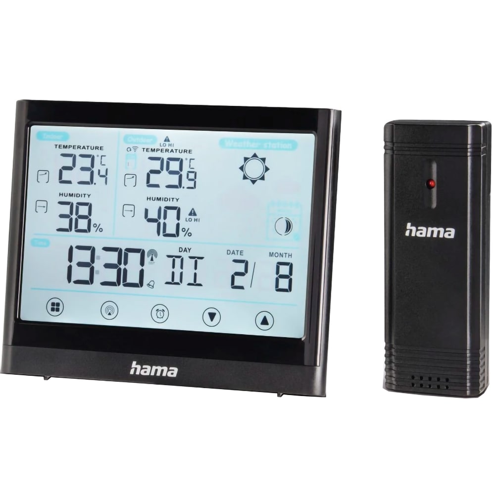 Statie meteo HAMA 186421 Full Touch, negru