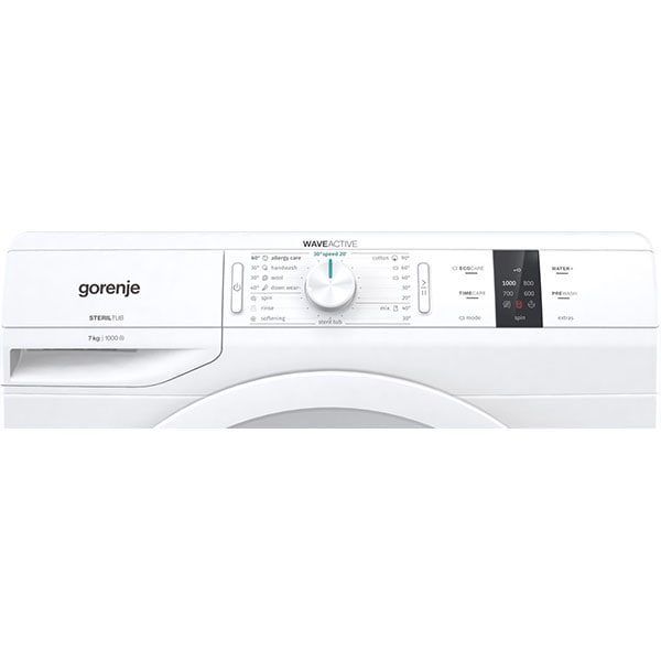 Masina de spalat rufe frontala slim GORENJE WP70S3, WaveActive, 7 kg, 1000rpm, Clasa D, alb
