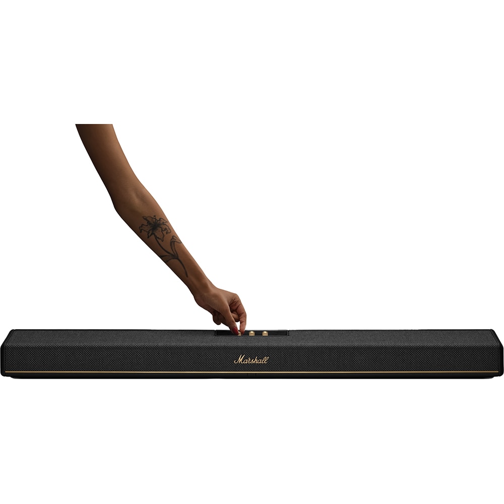 Soundbar MARSHALL Heston 120, 150W, Bluetooth, Wi-Fi, Dolby Atmos, negru