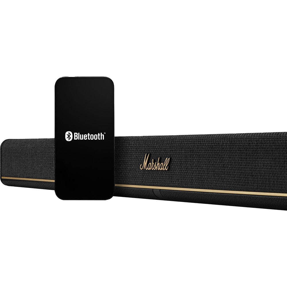 Soundbar MARSHALL Heston 120, 150W, Bluetooth, Wi-Fi, Dolby Atmos, negru