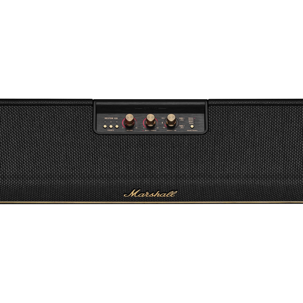 Soundbar MARSHALL Heston 120, 150W, Bluetooth, Wi-Fi, Dolby Atmos, negru