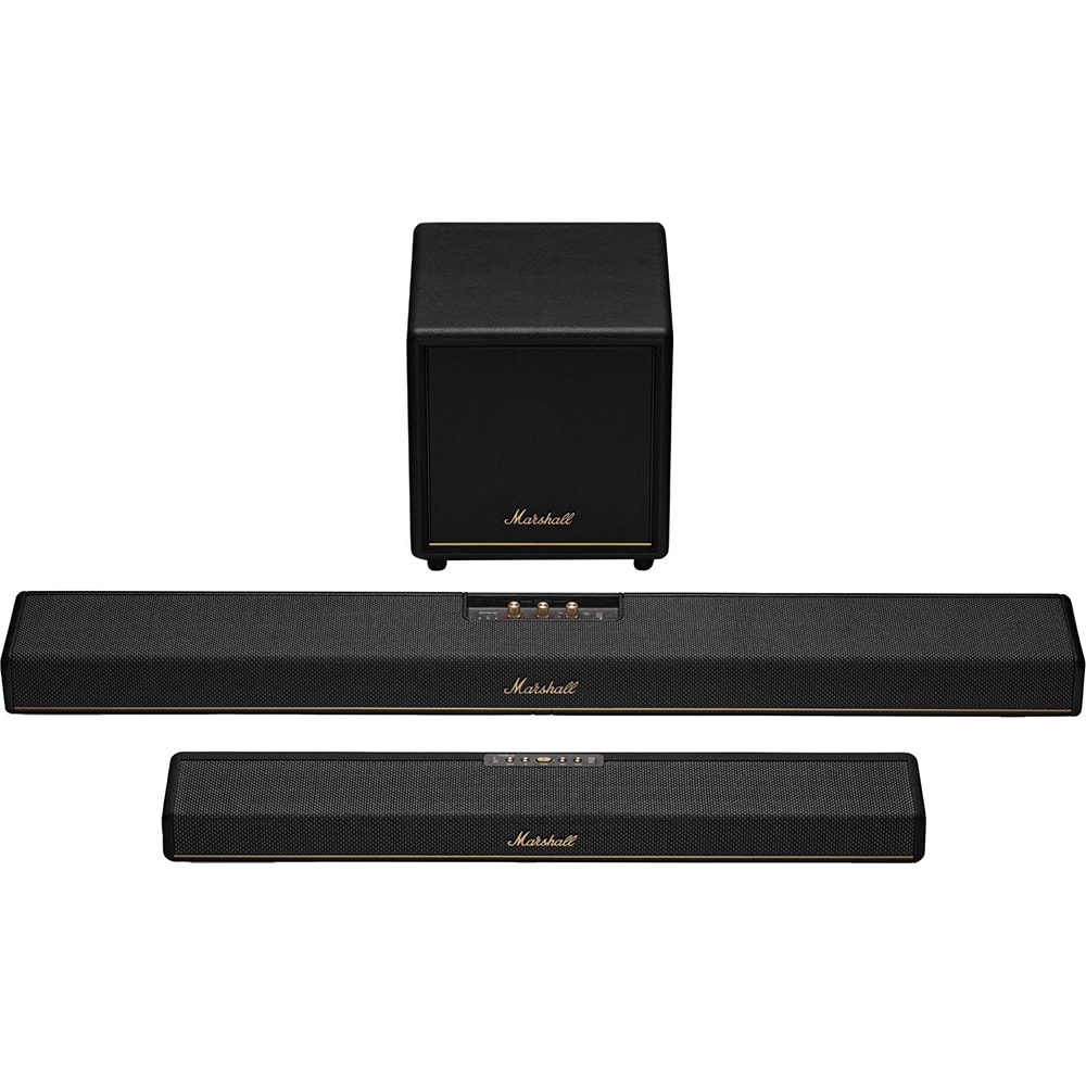 Soundbar MARSHALL Heston 120, 150W, Bluetooth, Wi-Fi, Dolby Atmos, negru