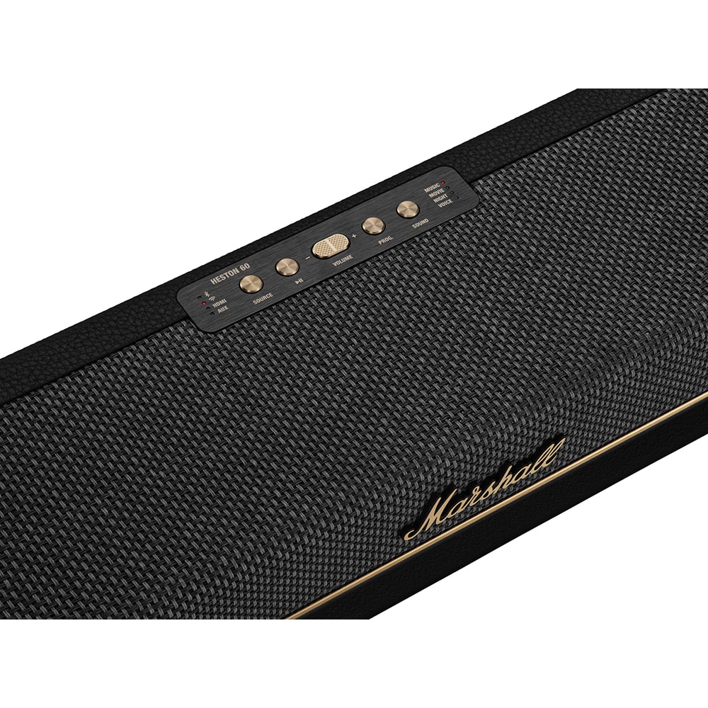 Soundbar MARSHALL Heston 60, 75W RMS, Bluetooth, Wi-Fi, Dolby Atmos, negru