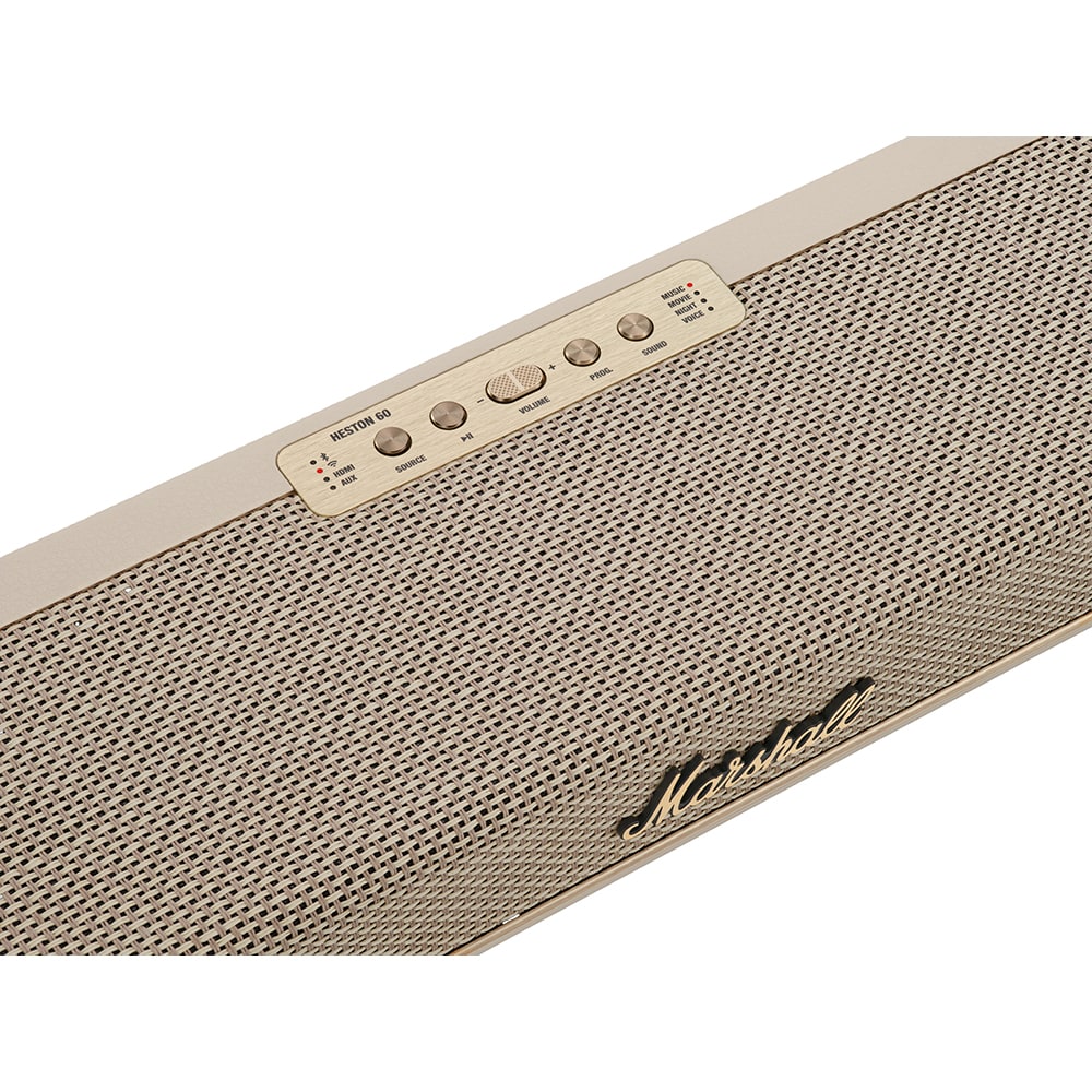 Soundbar MARSHAL Heston 60, 75W RMS, Bluetooth, Wi-Fi, Dolby Atmos, crem