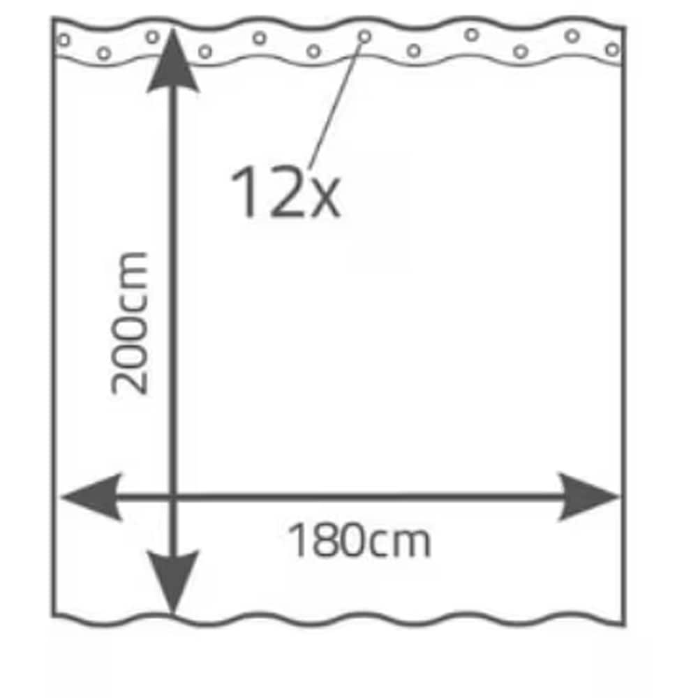 Perdea dus FRANDIS 190089, poliester, 180 x 200 cm, bej nisip